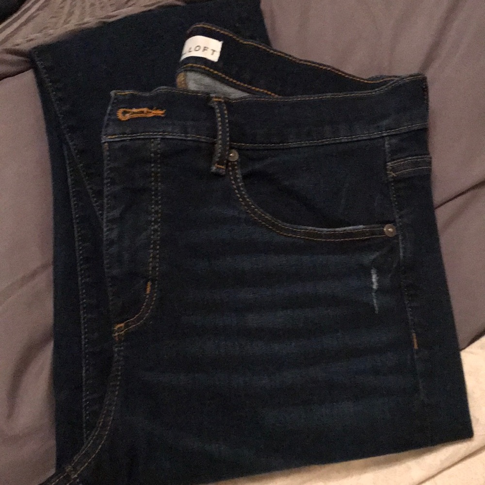 LOFT Dark Blue Skinny Jeans